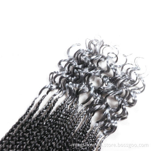 Fast delivery 100g 24 inch 22 strands synthetic ombre crochet box braids hair